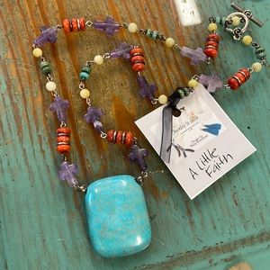 Turquoise beaded necklace